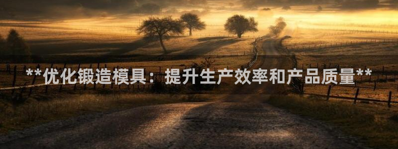 太阳成集团tyc234cc集团产业：**优化锻造模具：提升生产效率和产品质量**