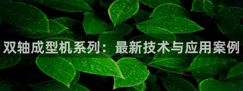 2138cn太阳集团古天乐·网上娱乐：双轴成型机系列：最新技术与应用案例